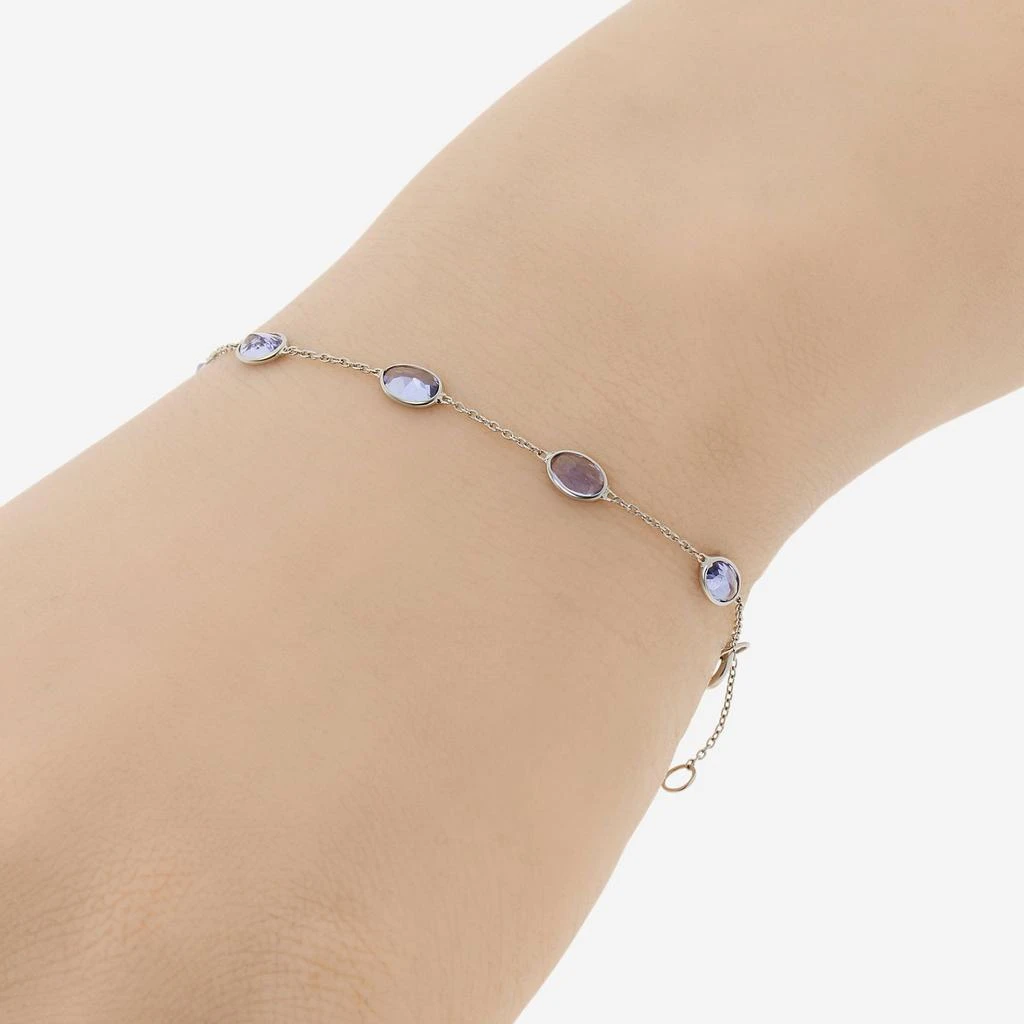 商品SuperOro|Superoro 18K White Gold, Tanzanite Gemtstone Bracelet,价格¥11316,第2张图片详细描述