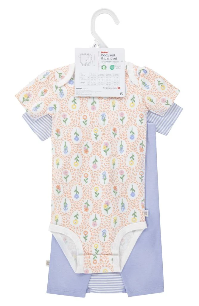 商品Huggies|3-Piece Organic Cotton Bodysuit & Pants Set,价格¥37,第3张图片详细描述