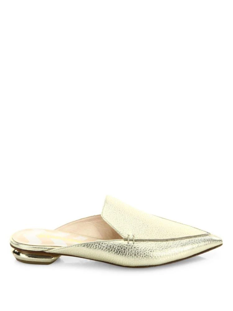 商品Nicholas Kirkwood|Beya Metallic Leather Flat Mules,价格¥2023,第5张图片详细描述