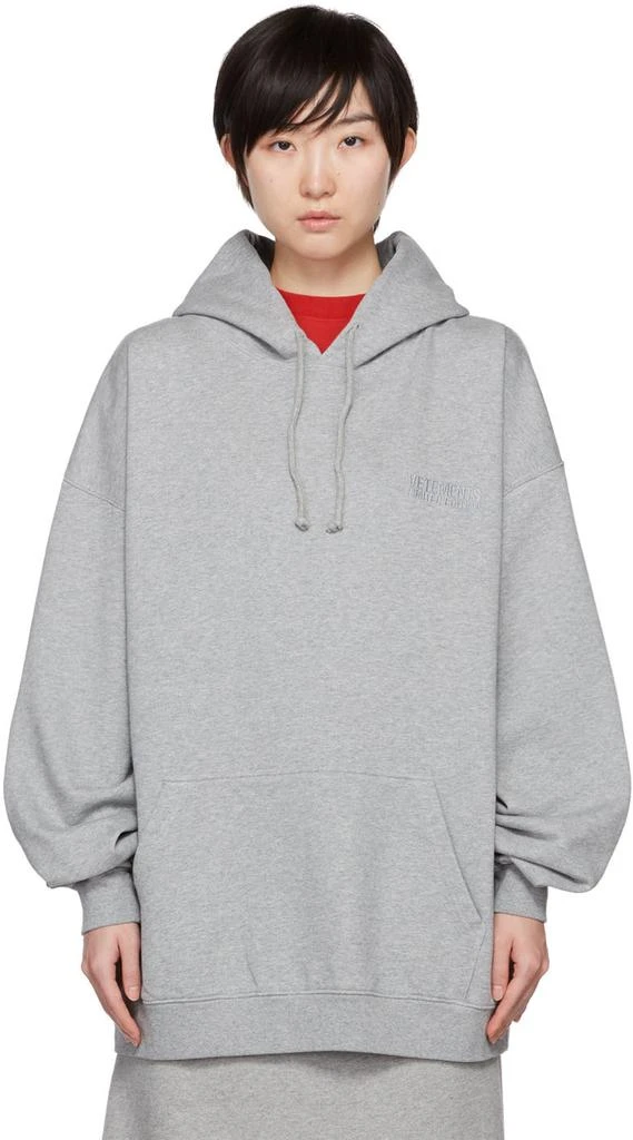 商品Vetements|灰色徽标连帽衫,价格¥2722,第1张图片