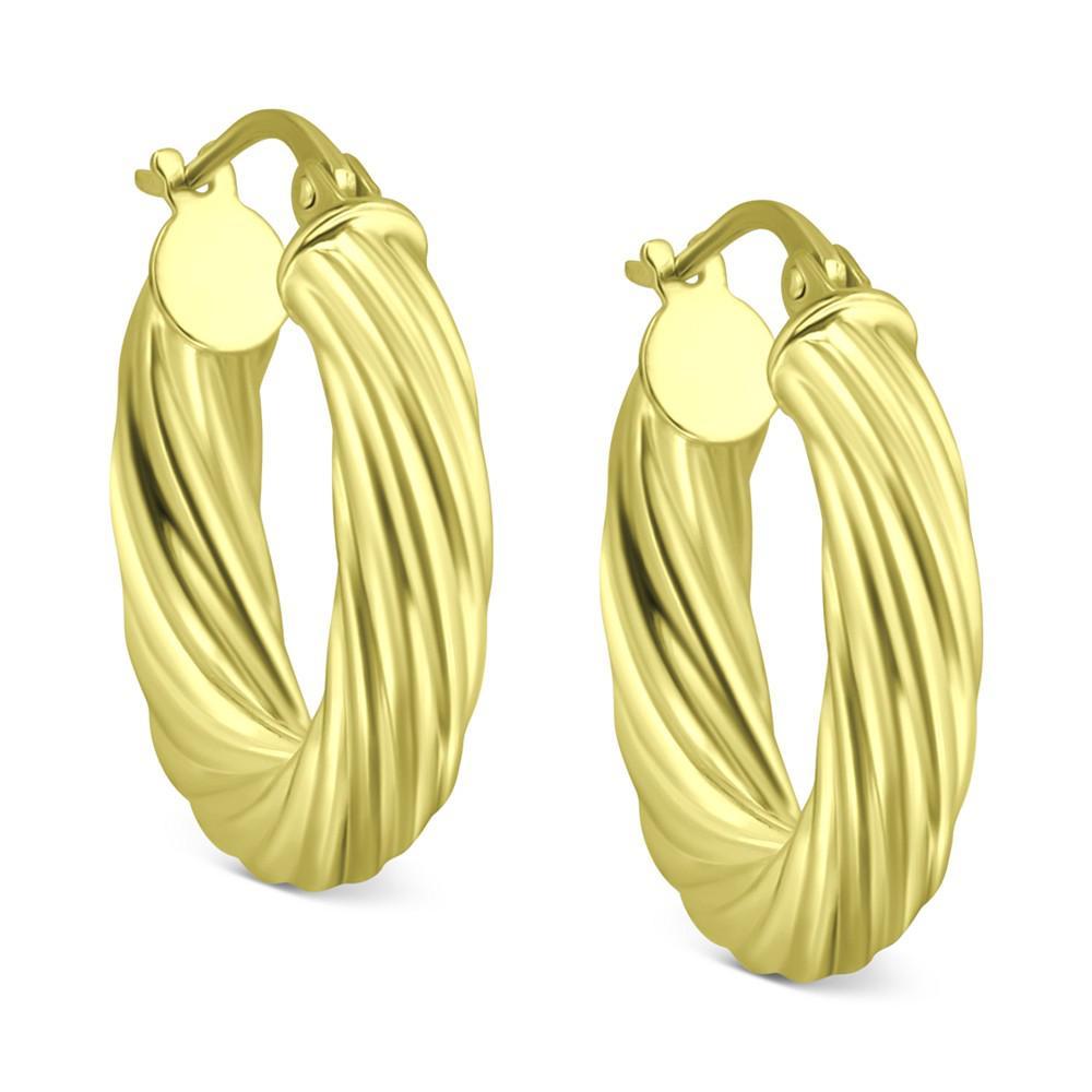 商品Giani Bernini|Wide Twist Small Hoop Earrings, 20mm, Created for Macy's,价格¥587,第5张图片详细描述