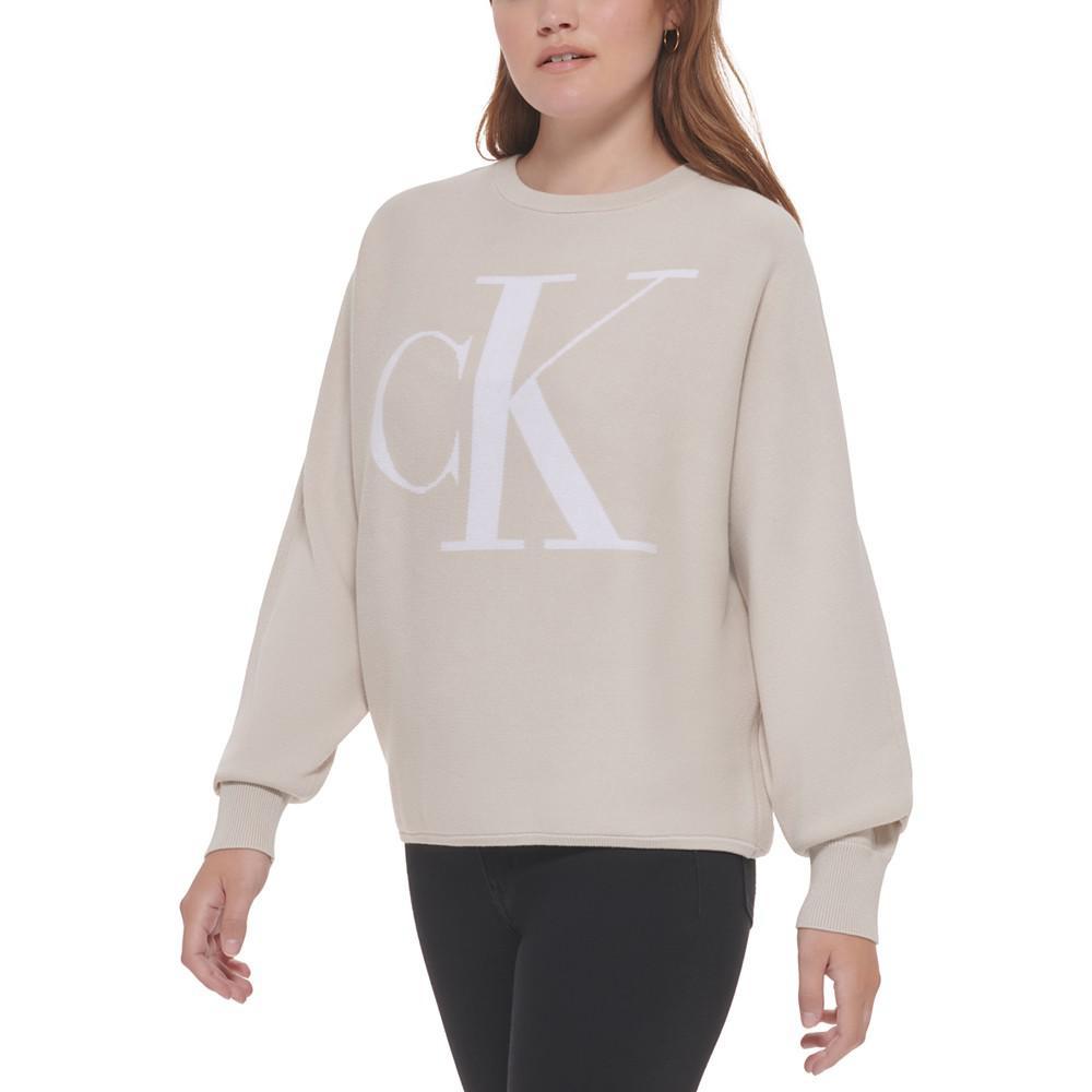 商品Calvin Klein|Women's Monogram Dolman Knit Top,价格¥407,第5张图片详细描述