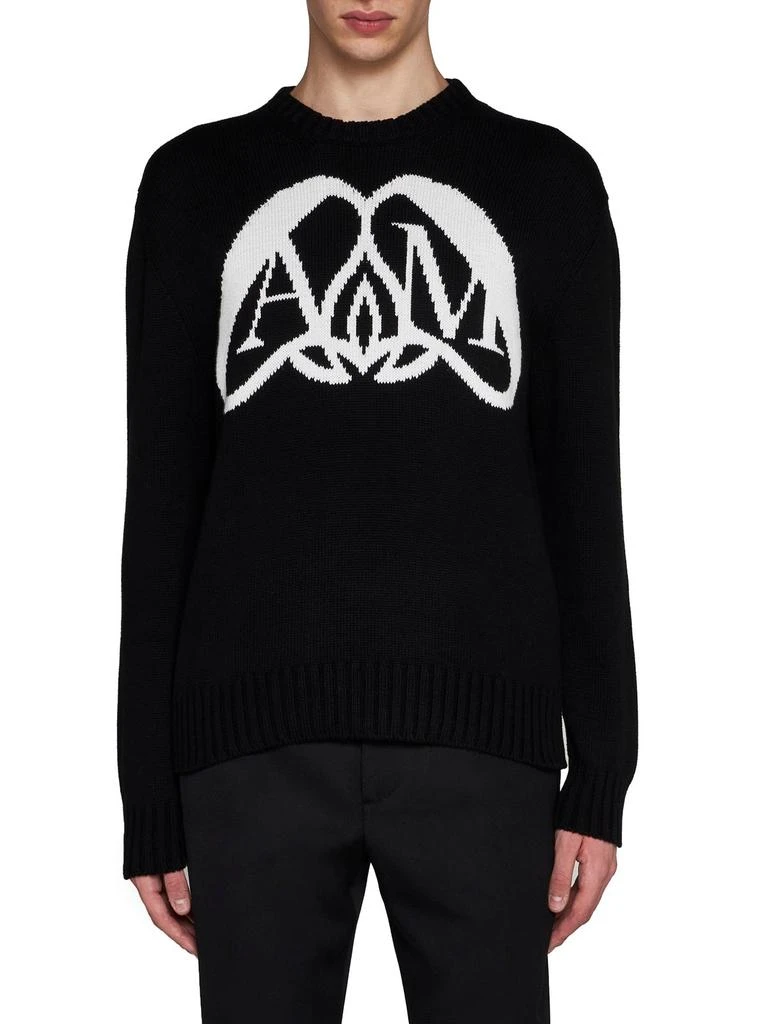 商品Alexander McQueen|Alexander McQueen Logo Printed Crewneck Sweatshirt,价格¥5011,第2张图片详细描述