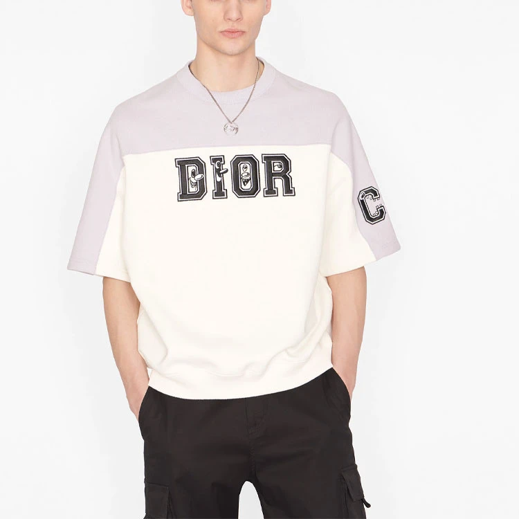 商品[国内直发] Dior|迪奥 季度新品 宽松套头短袖T恤 男款 拼色,价格¥3583,第7张图片详细描述