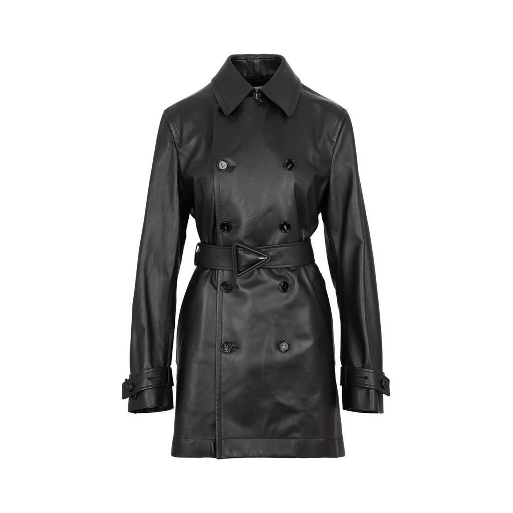 商品Bottega Veneta|BOTTEGA VENETA  LEATHER TRENCH COAT,价格¥23858,第1张图片