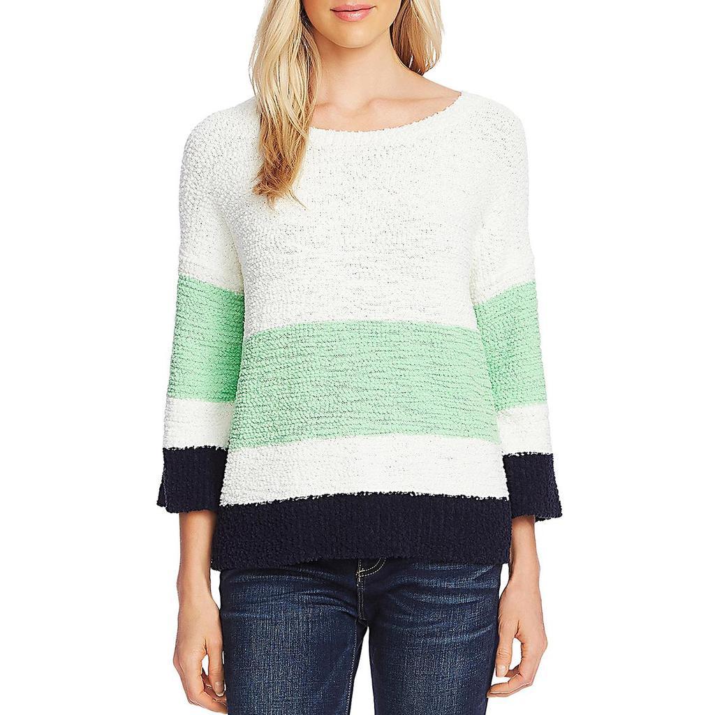 商品Vince Camuto|Vince Camuto Womens Colorblock Striped Crewneck Sweater,价格¥133,第1张图片