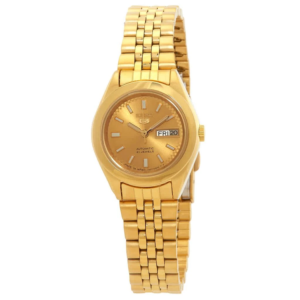 商品Seiko|Seiko 5 Automatic Gold Dial Ladies Watch SYMF62J1,价格¥1015,第1张图片