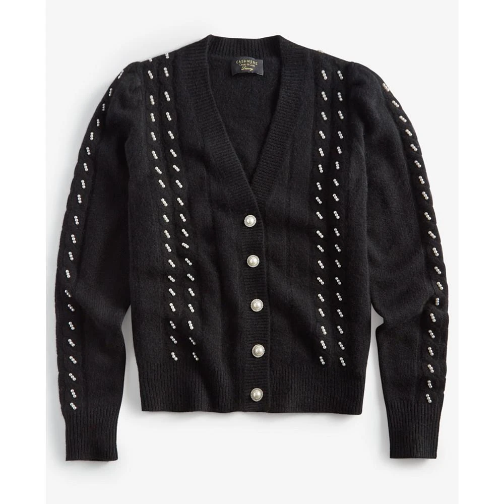 商品Charter Club|Women's 100% Cashmere Embellished Cable-Knit Boyfriend Cardigan, Created for Macy's,价格¥380,第4张图片详细描述