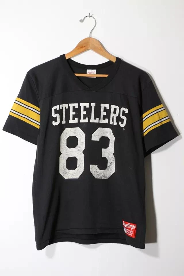 商品Urban Outfitters|Vintage NFL Pittsburgh Steelers Jersey Cut T-shirt Made in USA,价格¥898,第1张图片