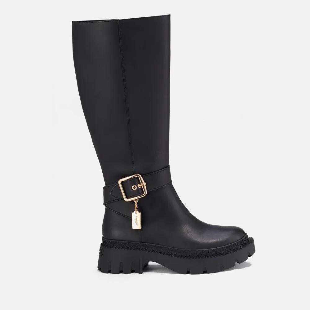 Coach James Buckle Detail Leather Knee High Boots商品第1张图片规格展示