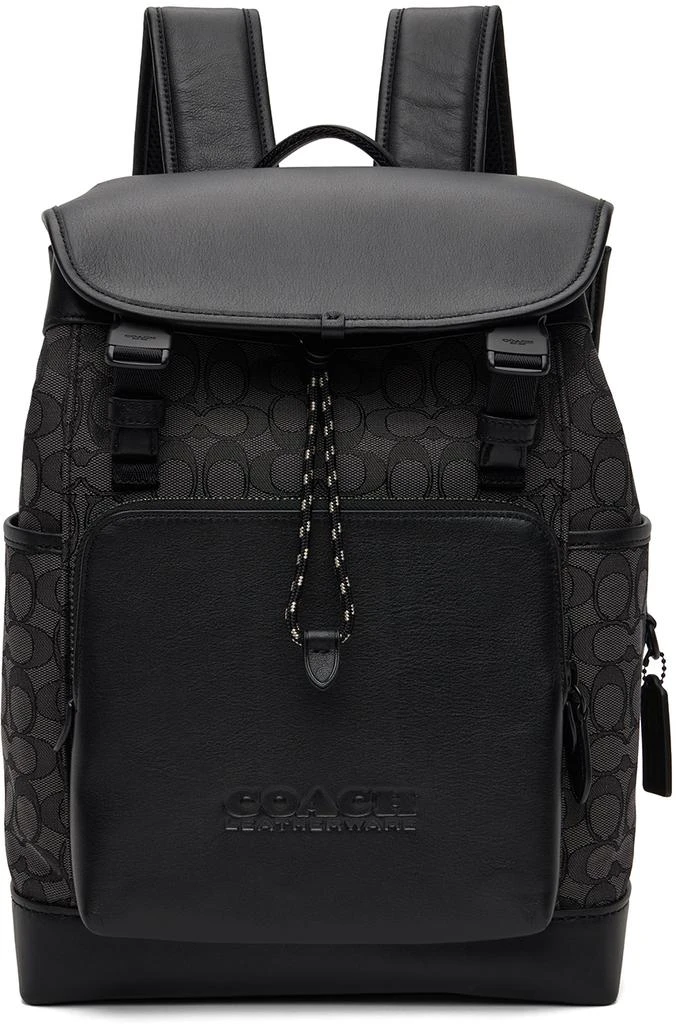 商品Coach|Black League Flap Backpack,价格¥2660,第1张图片