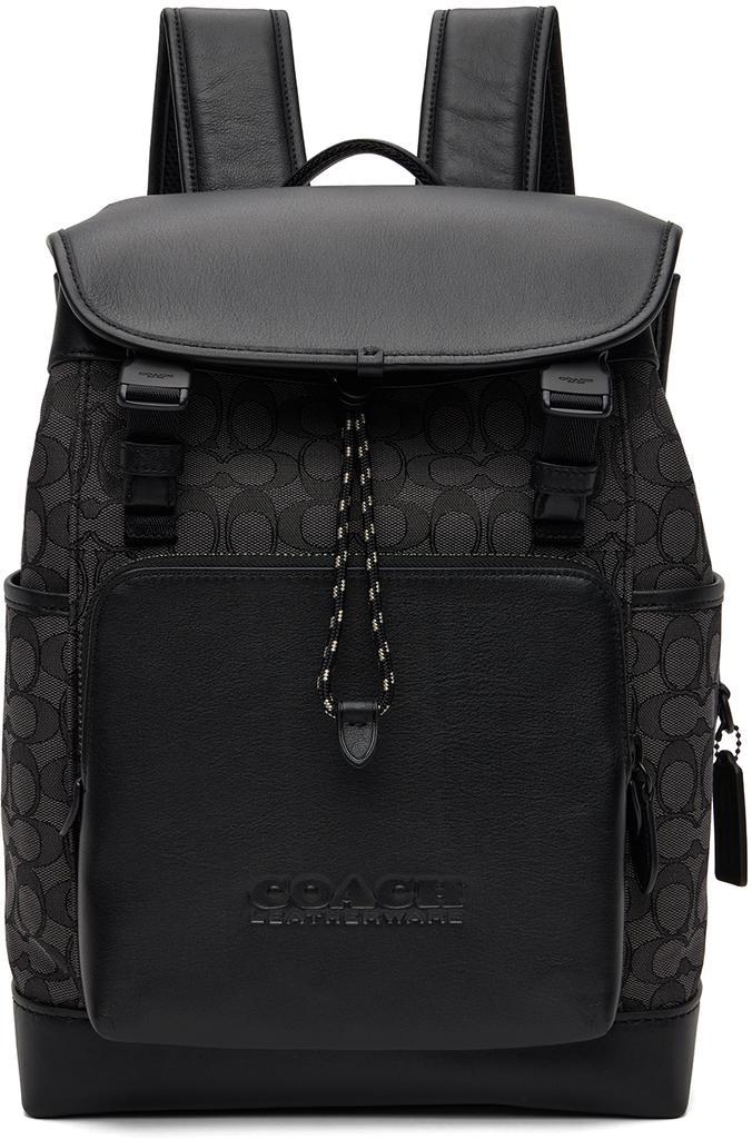 商品Coach|Black League Flap Backpack,价格¥4743,第1张图片