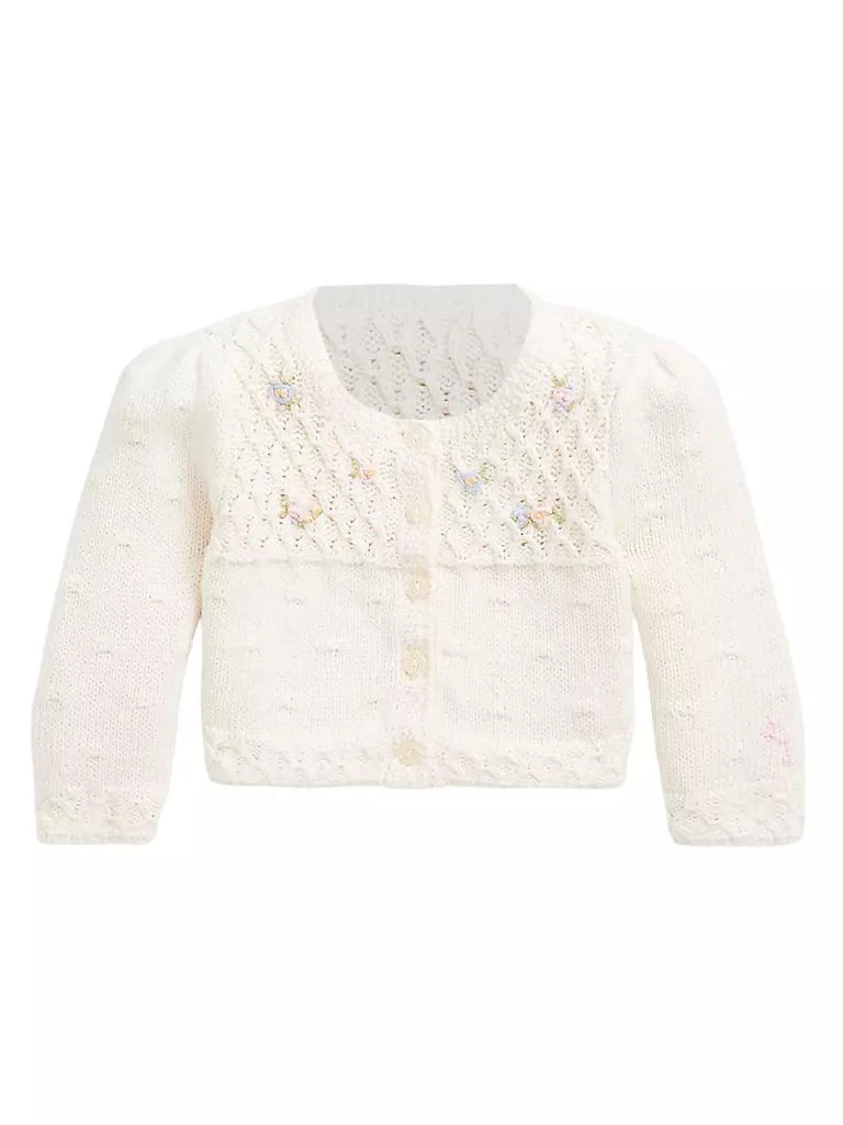 商品Ralph Lauren|Baby Girl's Floral Embroidery Cardigan,价格¥494,第1张图片