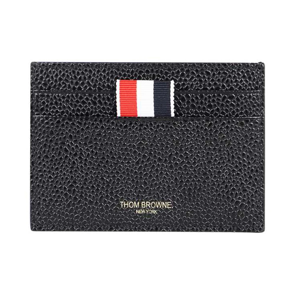 商品Thom Browne|THOM BROWNE 女士金色徽标黑色卡包 FAW035A-00198-001,价格¥1656,第1张图片