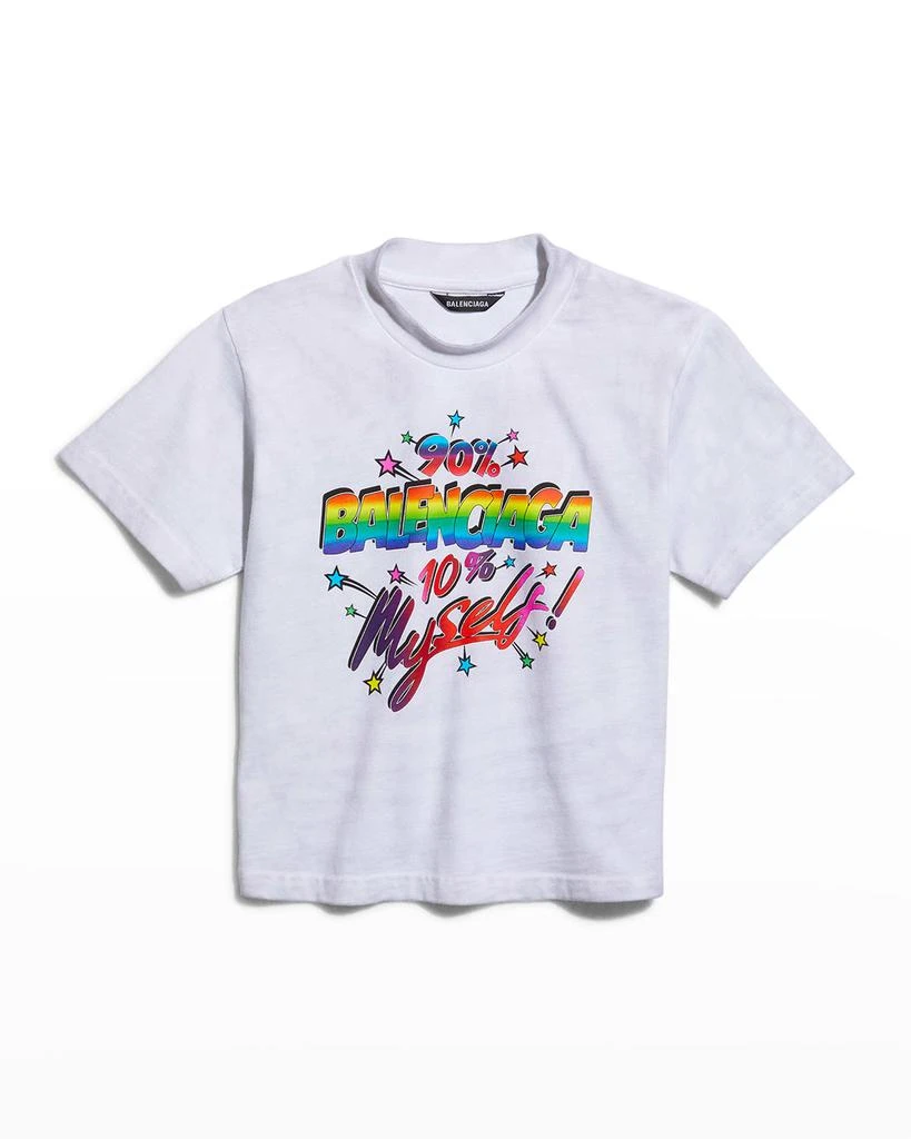 商品Balenciaga|Kid's Logo Typographic T-Shirt, Size 2-10,价格¥1349,第1张图片