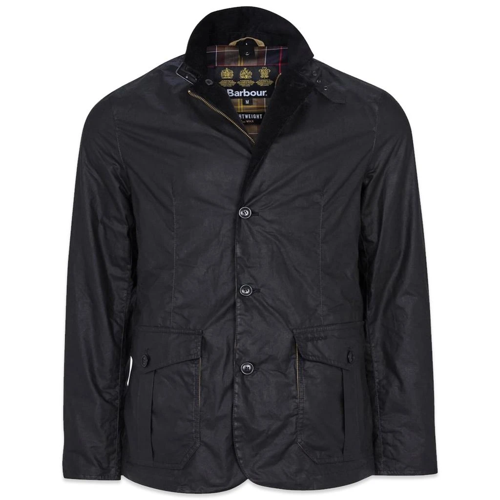 商品Barbour|Barbour Lightweight Sander Wax Jacket - Black,价格¥2124,第1张图片