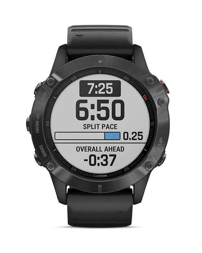 商品Garmin|Fenix 6 Black Silicone Strap Smartwatch, 47mm,价格¥5188,第2张图片详细描述