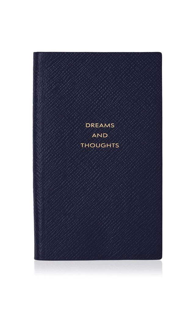 商品SMYTHSON|Smythson - Dreams and Thoughts Leather Notebook - Blue - Moda Operandi,价格¥725,第1张图片