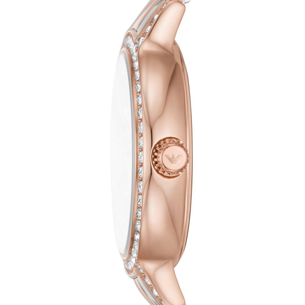 商品Emporio Armani|Women's Two-Tone Stainless Steel Bracelet Watch 32mm,价格¥2135,第4张图片详细描述