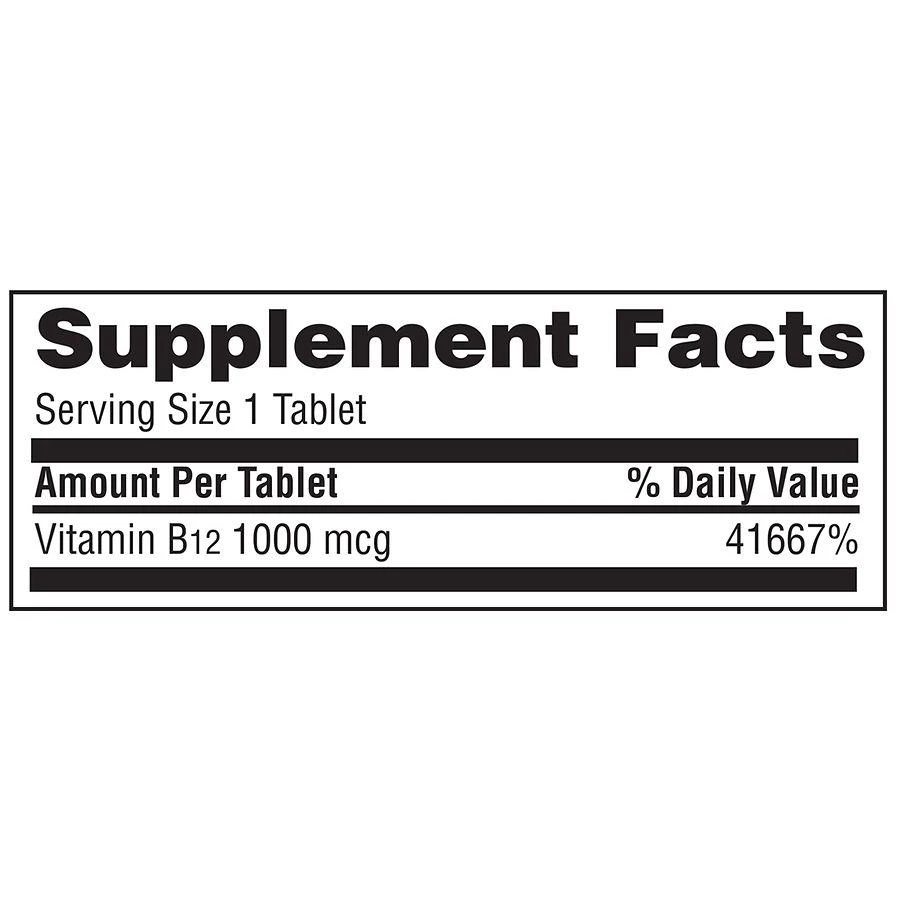 商品Walgreens|Timed Release Vitamin B12 1000 mcg Tablets (300 days),价格¥168,第4张图片详细描述