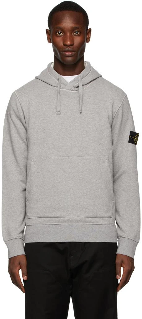 商品Stone Island|Grey Fleece Hoodie,价格¥1522,第1张图片