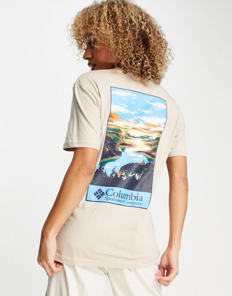 Columbia Alpine Way boyfriend fit t-shirt in stone Exclusive at ASOS商品第4张图片规格展示