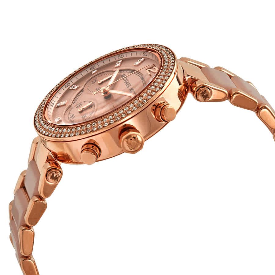 Michael Kors Parker Blush Dial Ladies Watch MK5896商品第2张图片规格展示