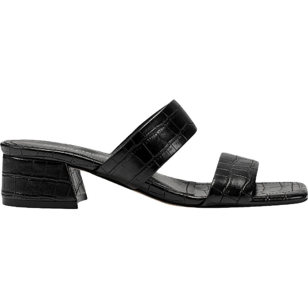 Marc Fisher Womens Yori Faux Leather Slip On Slide Sandals商品第3张图片规格展示