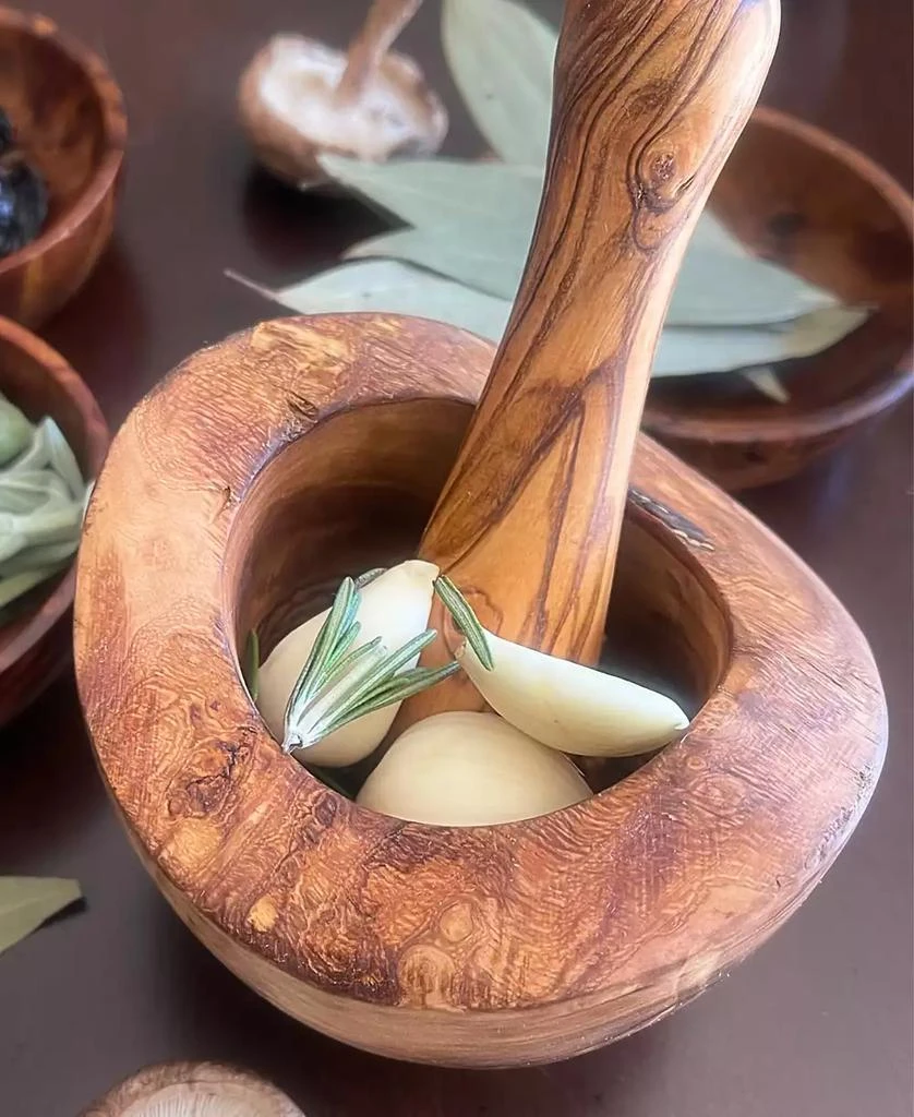 Olive Wood Rustic Edge Pestle and Mortar 商品