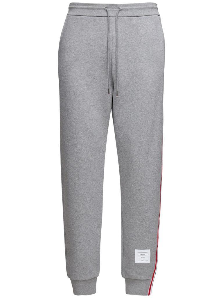 商品Thom Browne|Cotton Sweatpants W/4 Bar Stripe,价格¥5820,第1张图片