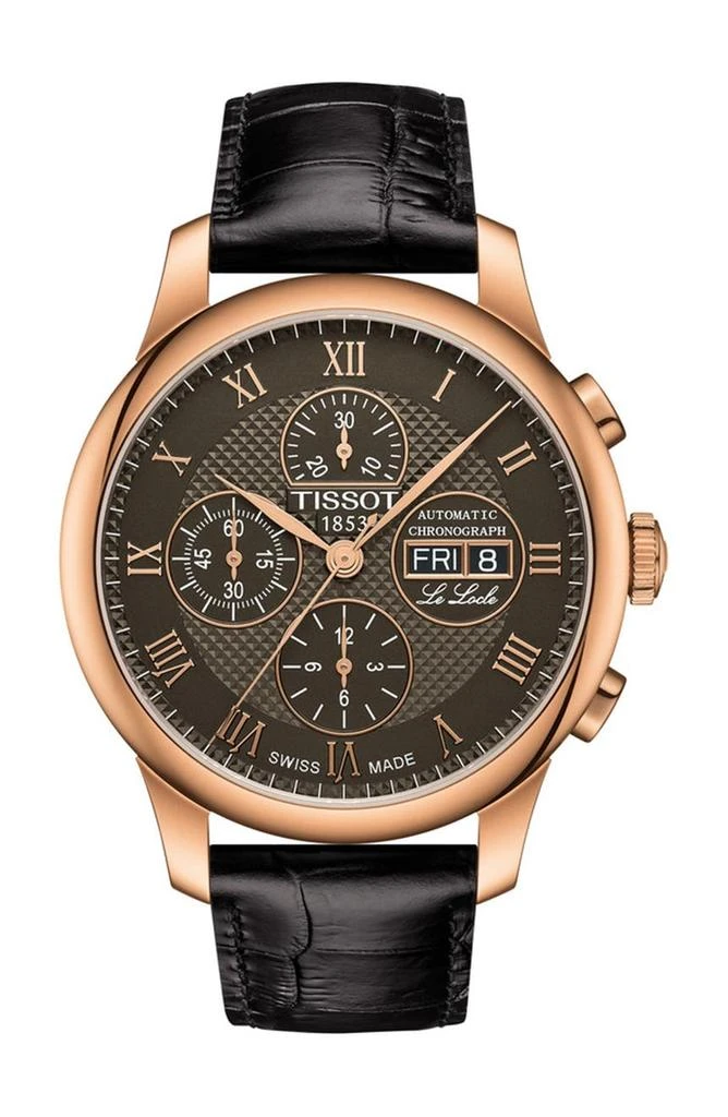 商品Tissot|Men's Le Locle Valjoux Chronograph Watch, 42.3mm,价格¥8701,第1张图片
