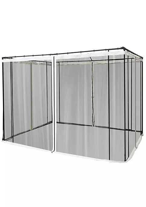商品belk|10 X 10 Universal Replacement Mesh Sidewall Netting For Patio Gazebos With Zippers Sidewall Only Black,价格¥534,第1张图片