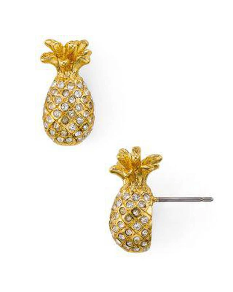 商品Kate Spade|Pav&eacute; Mini Pineapple Stud Earrings,价格¥301,第1张图片
