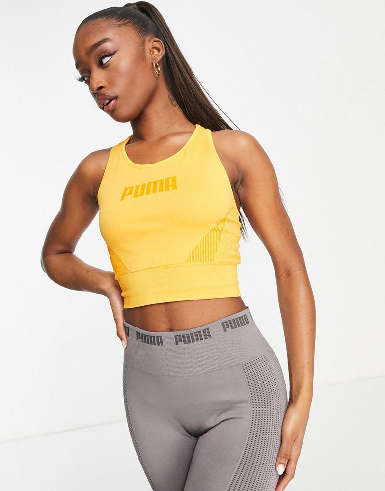商品Puma|Puma Evoknit bra top in yellow,价格¥76,第5张图片详细描述
