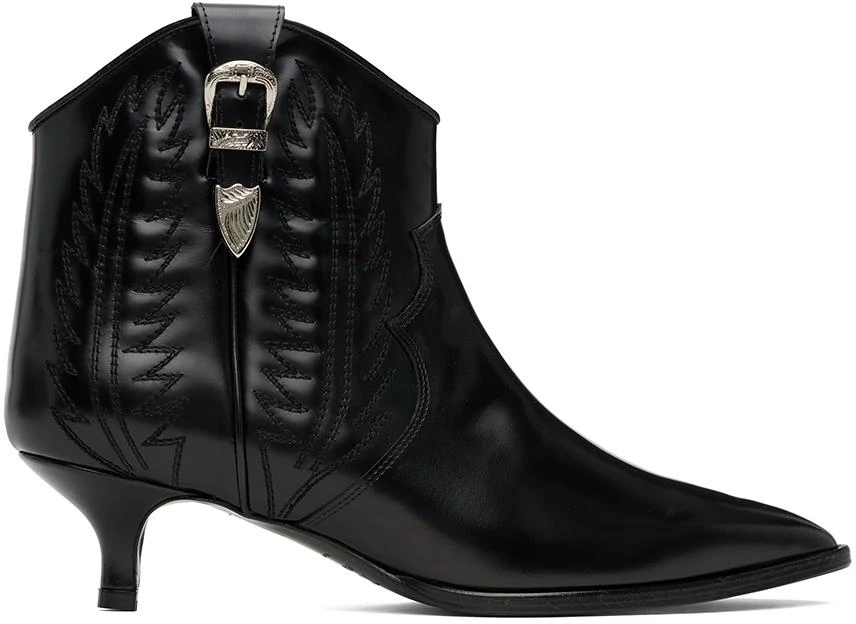 商品Toga Pulla|Black Western Heeled Boots,价格¥1246,第1张图片