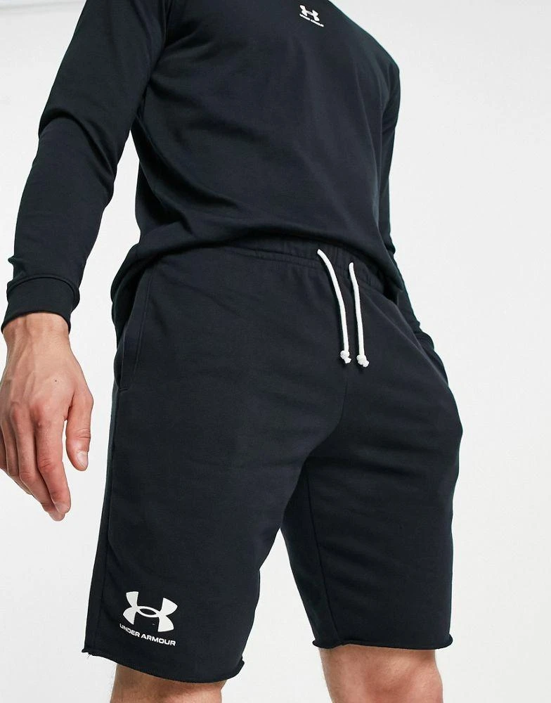 商品Under Armour|Under Armour Rival terry shorts in black,价格¥325,第3张图片详细描述