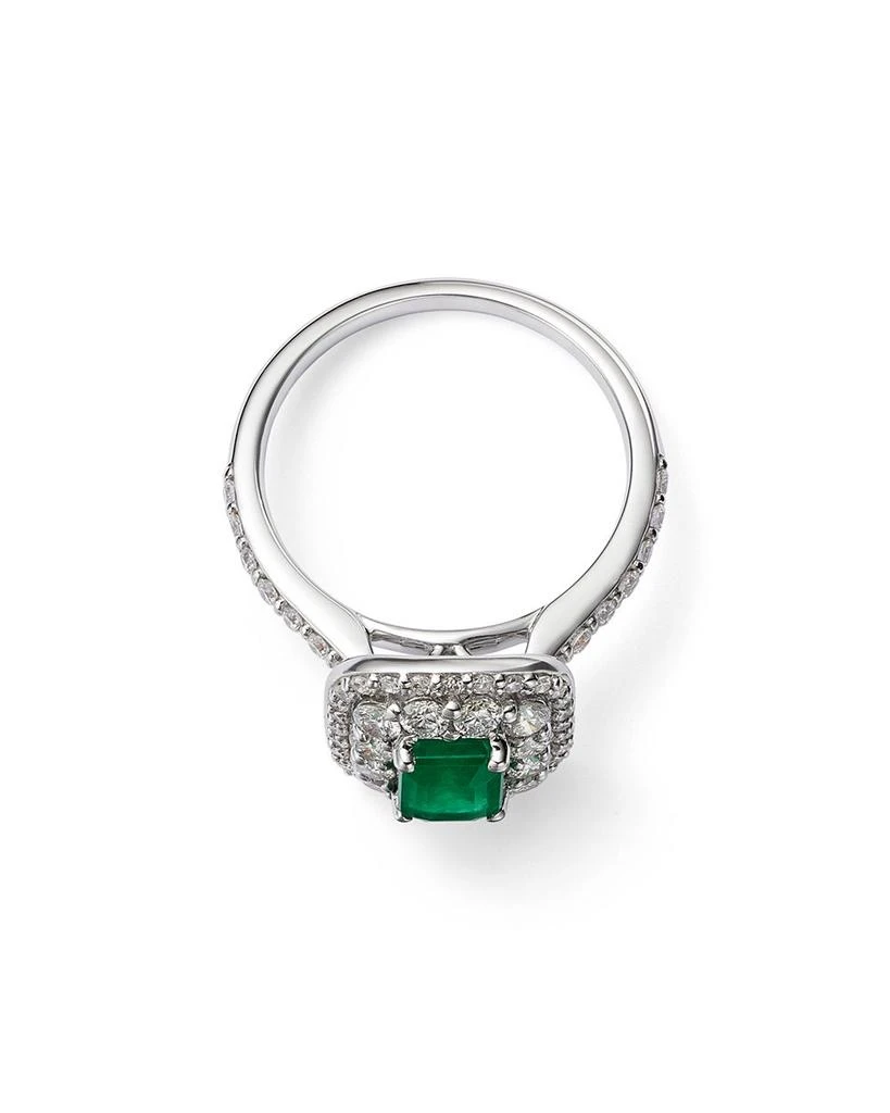 Emerald & Diamond Ring in 14K White Gold 商品