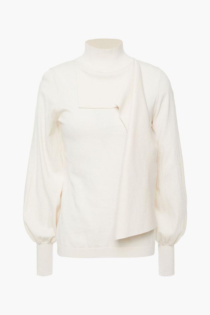 商品Zimmermann|Draped cotton-blend turtleneck sweater,价格¥1836,第1张图片