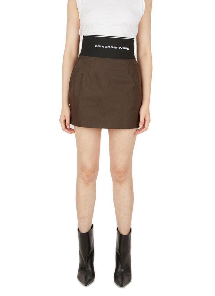 商品Alexander Wang|Alexander Wang High Waist A-Line Mini Skirt,价格¥2883-¥4118,第1张图片