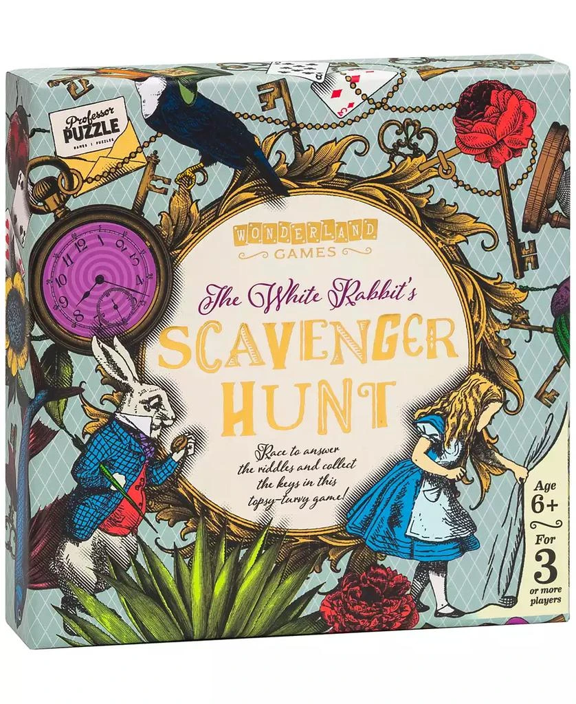 商品Professor Puzzle|Wonderland Games the White Rabbit's Scavenger Hunt Puzzle Set, 42 Piece,价格¥150,第1张图片