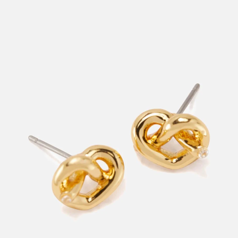 商品Kate Spade|Kate Spade New York Women's Loves Me Knot Studs - Gold,价格¥232,第4张图片详细描述