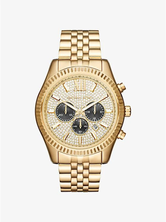 商品Michael Kors|Oversized Lexington Gold-Tone Watch,价格¥2831,第1张图片