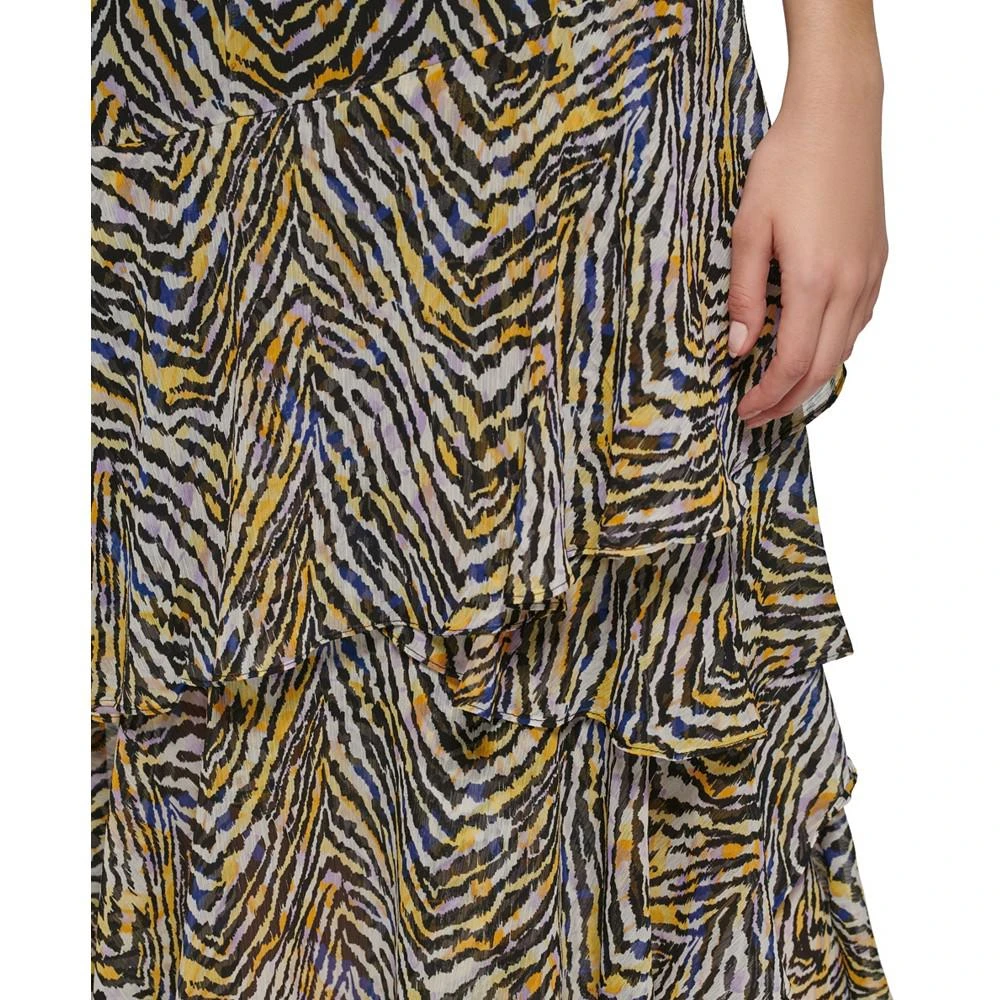 商品Karl Lagerfeld Paris|Women's Printed Ruffle Midi Skirt,价格¥493,第3张图片详细描述