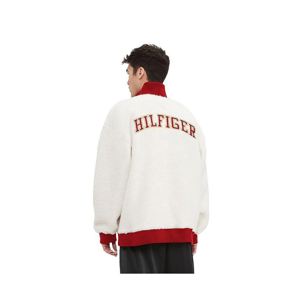 商品Tommy Hilfiger|Men's Cream San Francisco 49ers Jordan Sherpa Quarter-Zip Sweatshirt,价格¥706,第2张图片详细描述