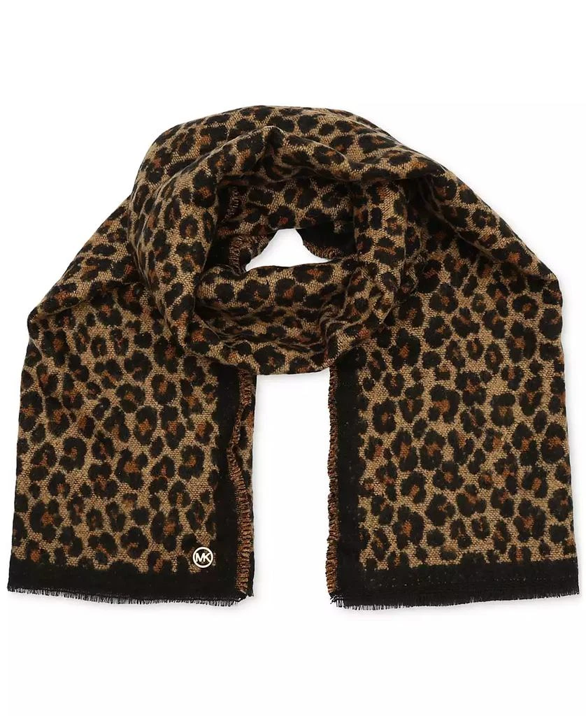 商品Michael Kors|Women's Bouclé Leopard-Print Scarf,价格¥393,第1张图片