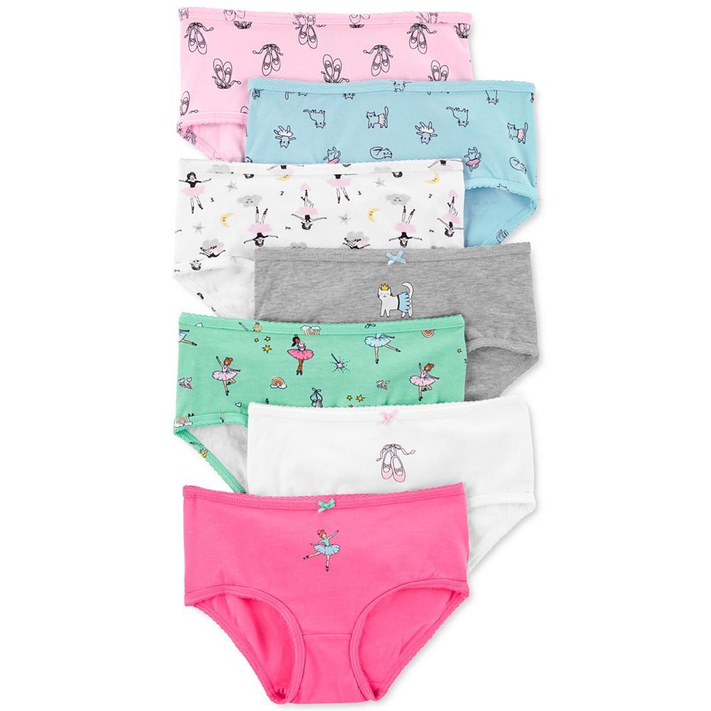 商品Carter's|Little & Big Girls 7-Pk. Ballet Underwear,价格¥77,第1张图片