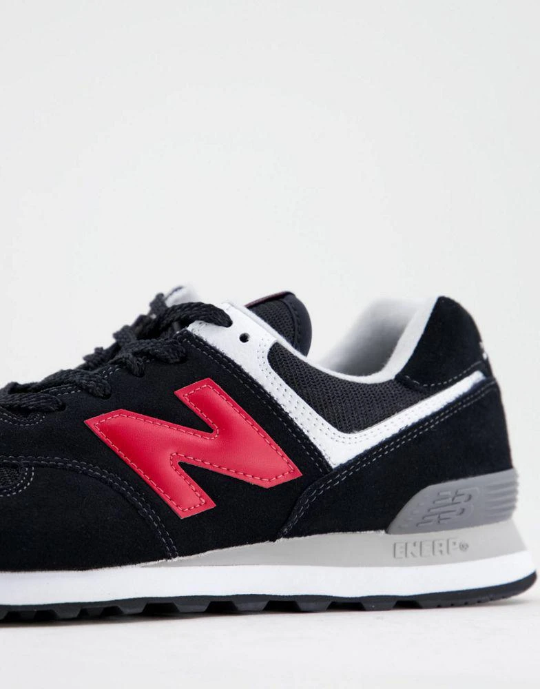 商品New Balance|New Balance 574 trainers in black and red,价格¥704,第4张图片详细描述