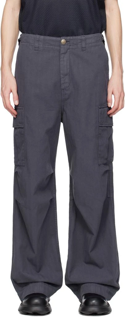 商品Palmes|Blue Herringbone Cargo Pants,价格¥1236,第1张图片