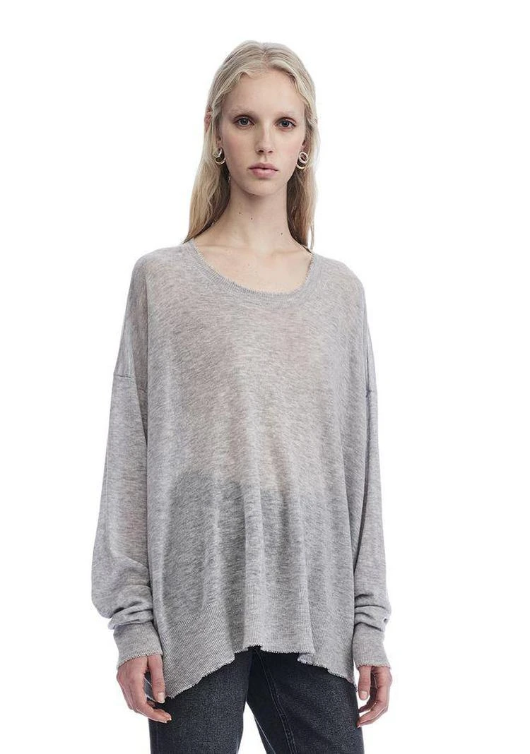 商品Alexander Wang|GAUZE KNIT OVERSIZED PULLOVER 透视针织宽松上衣,价格¥1299,第5张图片详细描述