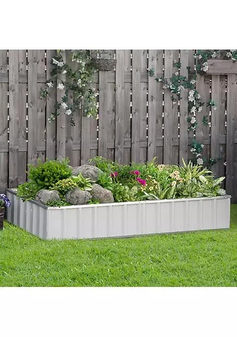 商品belk|69 X 36 Metal Raised Garden Bed Diy Large Steel Planter Box No Bottom W  A Pairs Of Glove For Backyard Patio To Grow Vegetables Herbs And Flowers White,价格¥775,第3张图片详细描述